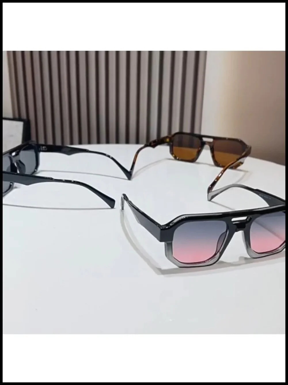 Women's Square Pilot Sunglasses UV400 Protection Double Bridge